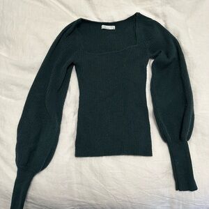 Oak + Fort women’s winter green sweater size XS